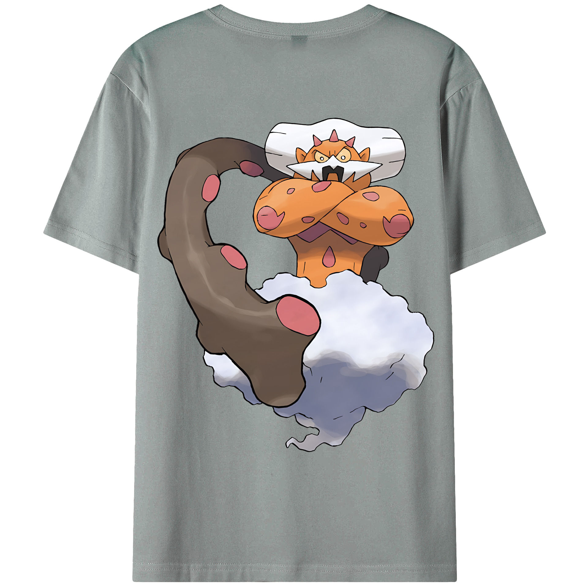 （画像用） ポケットモンスター Pokémon 綿100％ メンズ半袖Tシャツ（バックプリント） 通気性